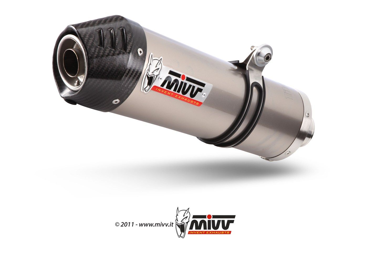 Escape Mivv Full system 2x1 Oval titan con tapa carbono Suzuki DL V-Strom 650 2004-06