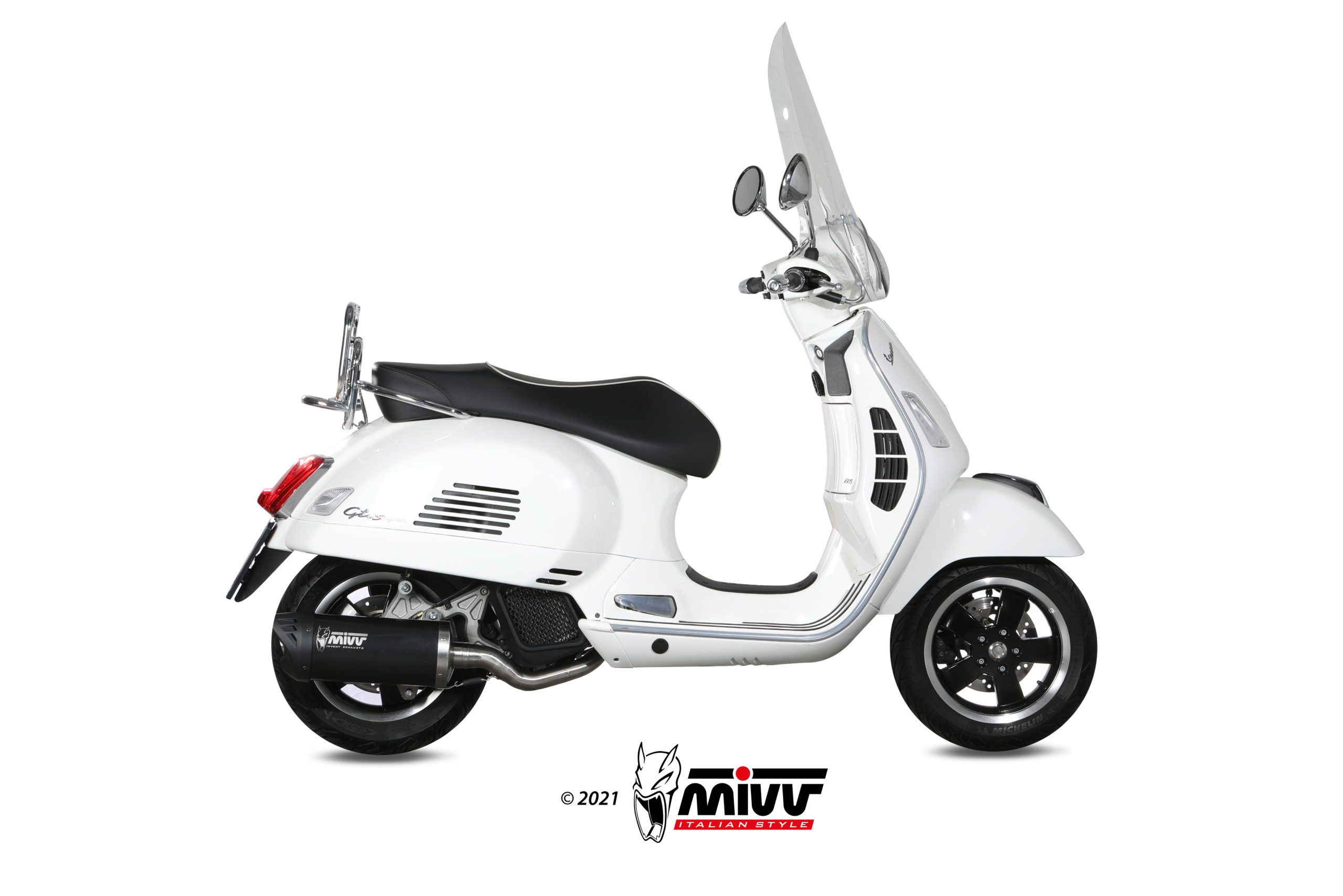 Escape Mivv Full system 1x1 Mover black Piaggio Vespa GTS 125 2017-18
