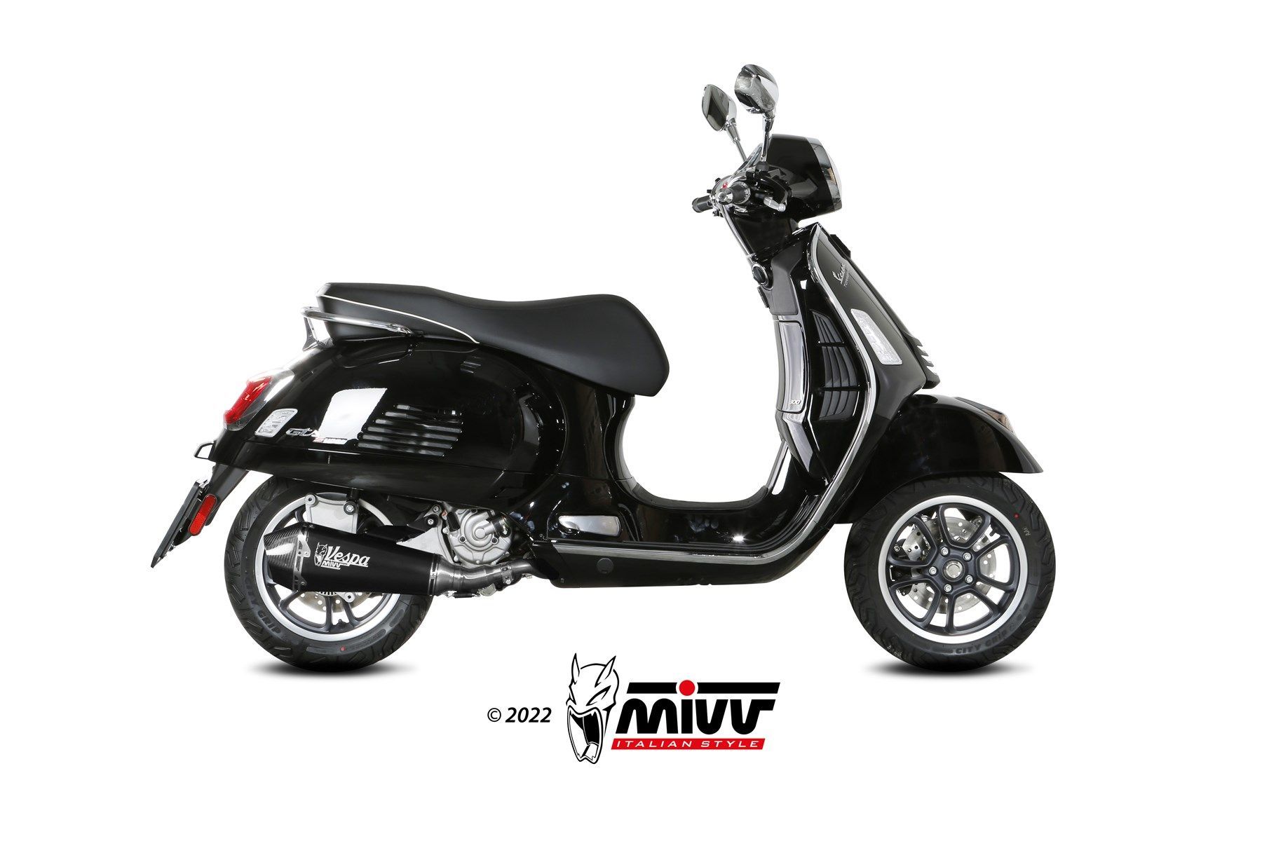 Escape Mivv  Delta Race black Piaggio Vespa GTS 300 2021-24