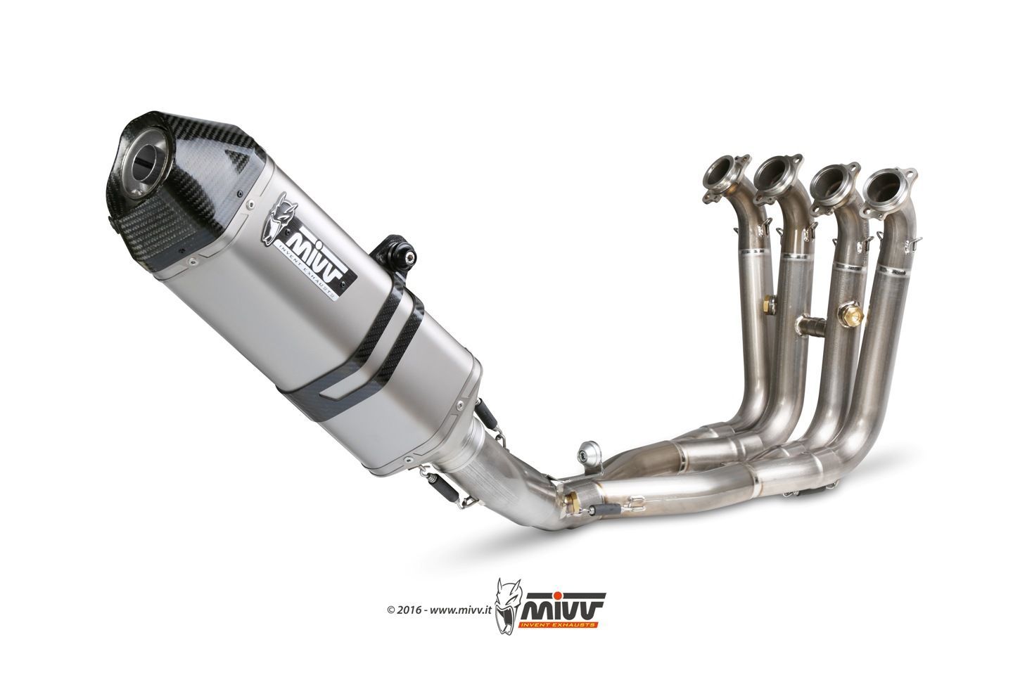 Escape Mivv Full system 4x2x1 Speed edge inox con tapa carbono BMW S 1000 RR 2010-14