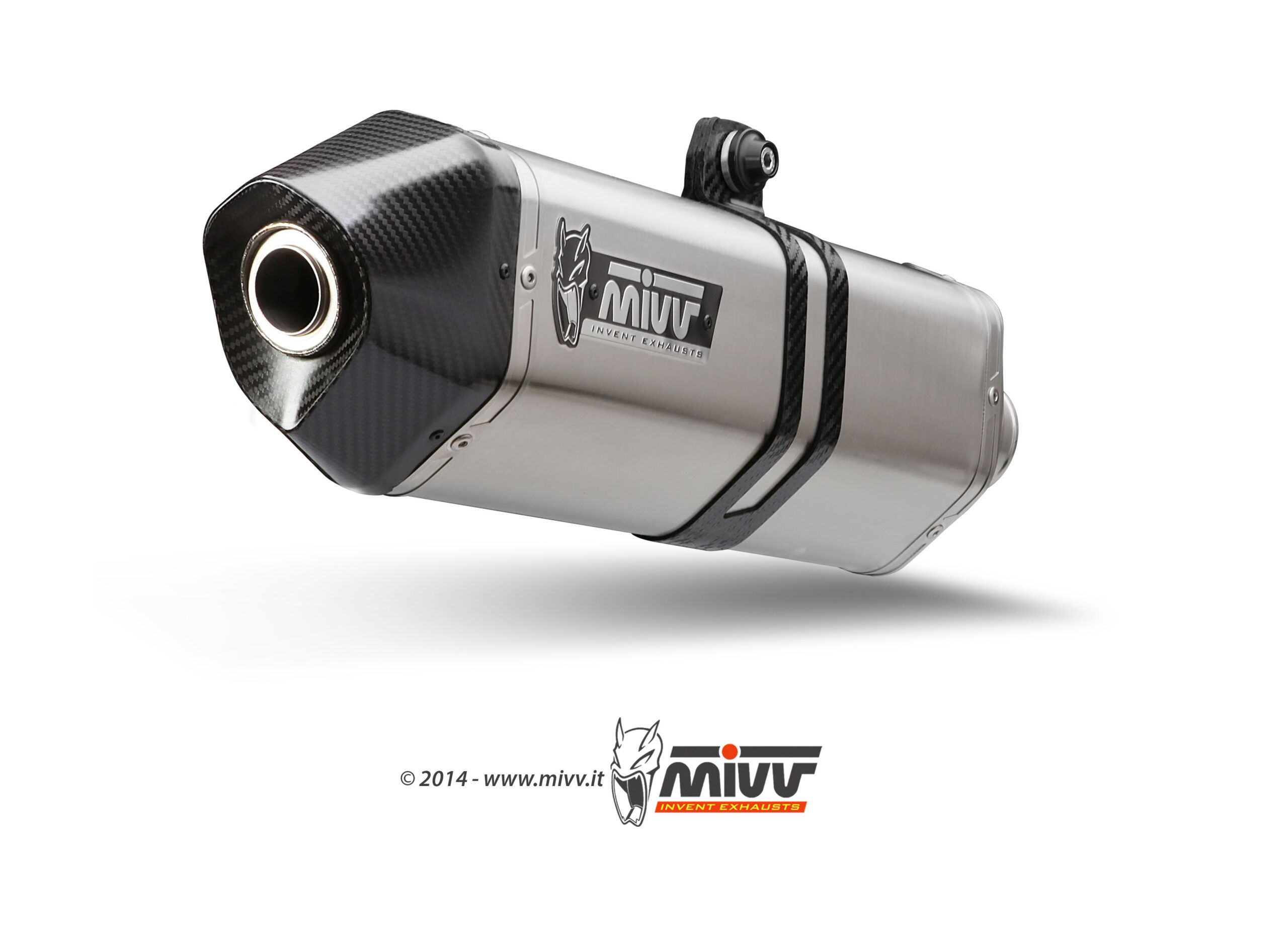 Escape Mivv Full system 2x1 Speed edge inox con tapa carbono Suzuki DL V-Strom 650 2012-16