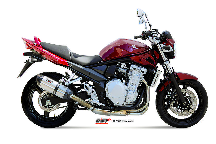 Escape Mivv Suono inox con tapa carbono Suzuki GSF 650 Bandit 2007-15 / GSX 650 F 2008-15