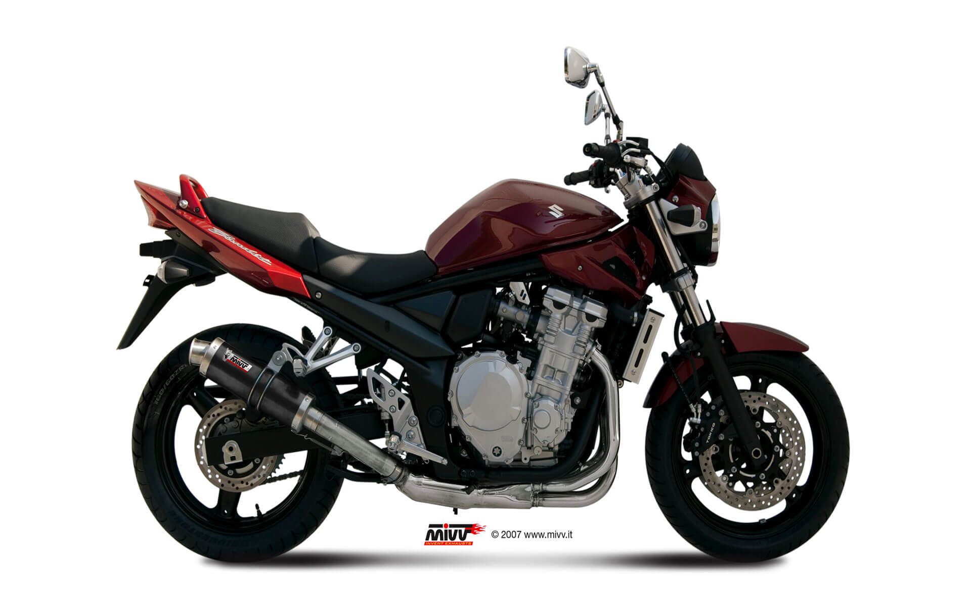 Escape Mivv  GP black Suzuki GSF 650 Bandit 2007-15 / GSX 650 F 2008-15
