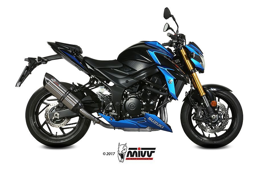 Escape Mivv Suono inox con tapa carbono Suzuki GSX-S 750 2017-20