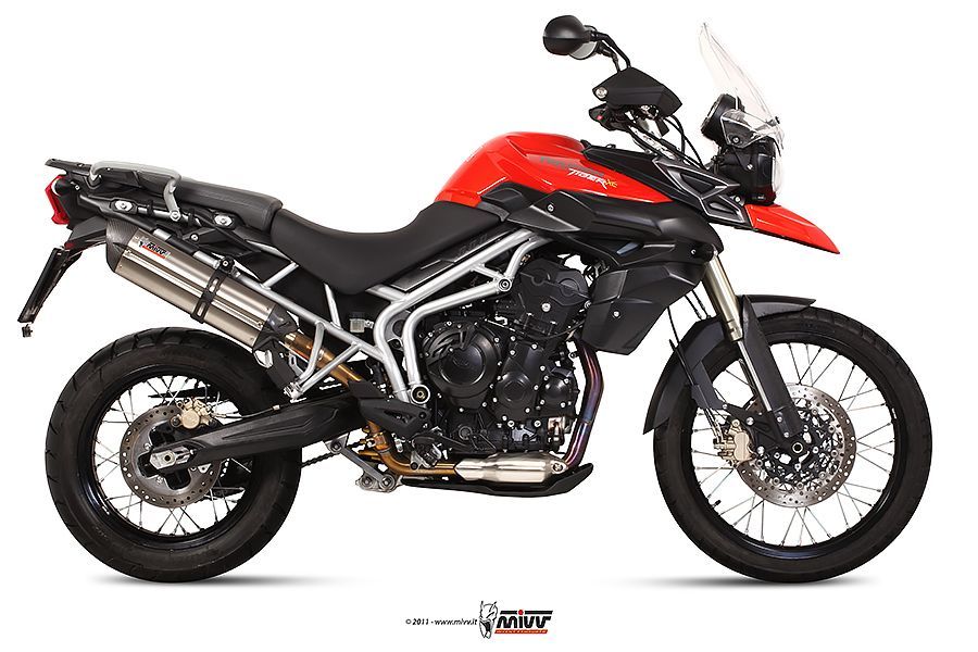Escape Mivv Suono inox con tapa carbono Triumph Tiger 800 XC/XR/XRx/XCx/XRT/XCA 2011-16