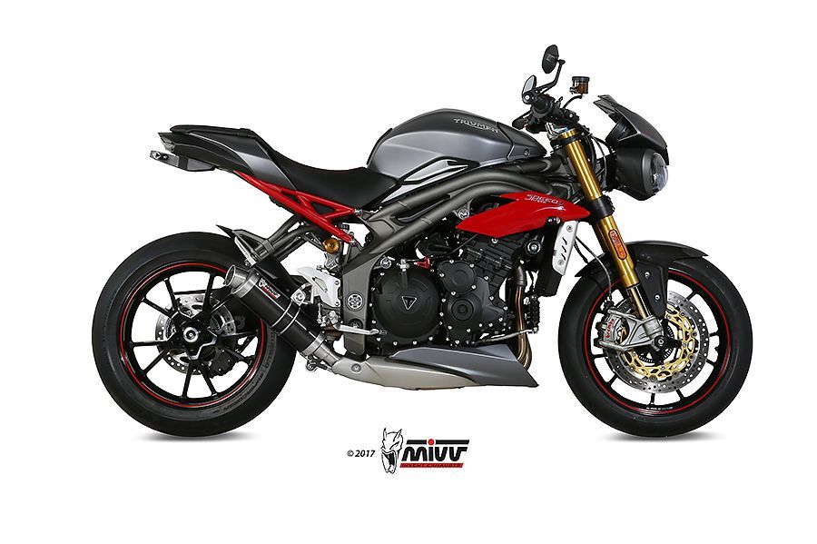 Escape Mivv GP black Triumph Speed Triple 2016-17