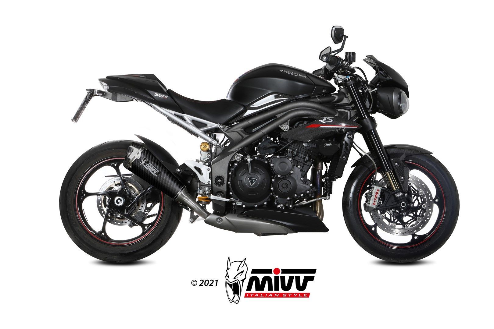Escape Mivv  Delta Race black Triumph Speed Triple R / S / RS 2018-20