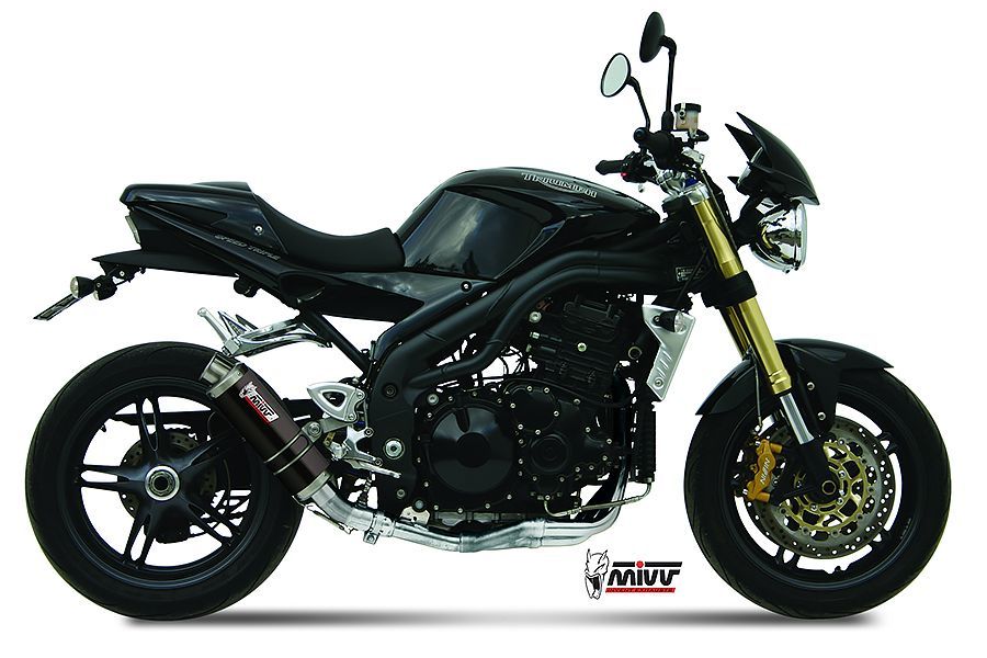 Escape Mivv GP black Triumph Speed Triple 2005-06