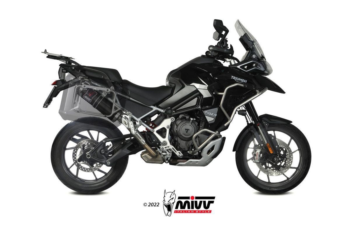 Escape Mivv Dakar black Triumph Tiger 1200 GT / Rally 2021-24