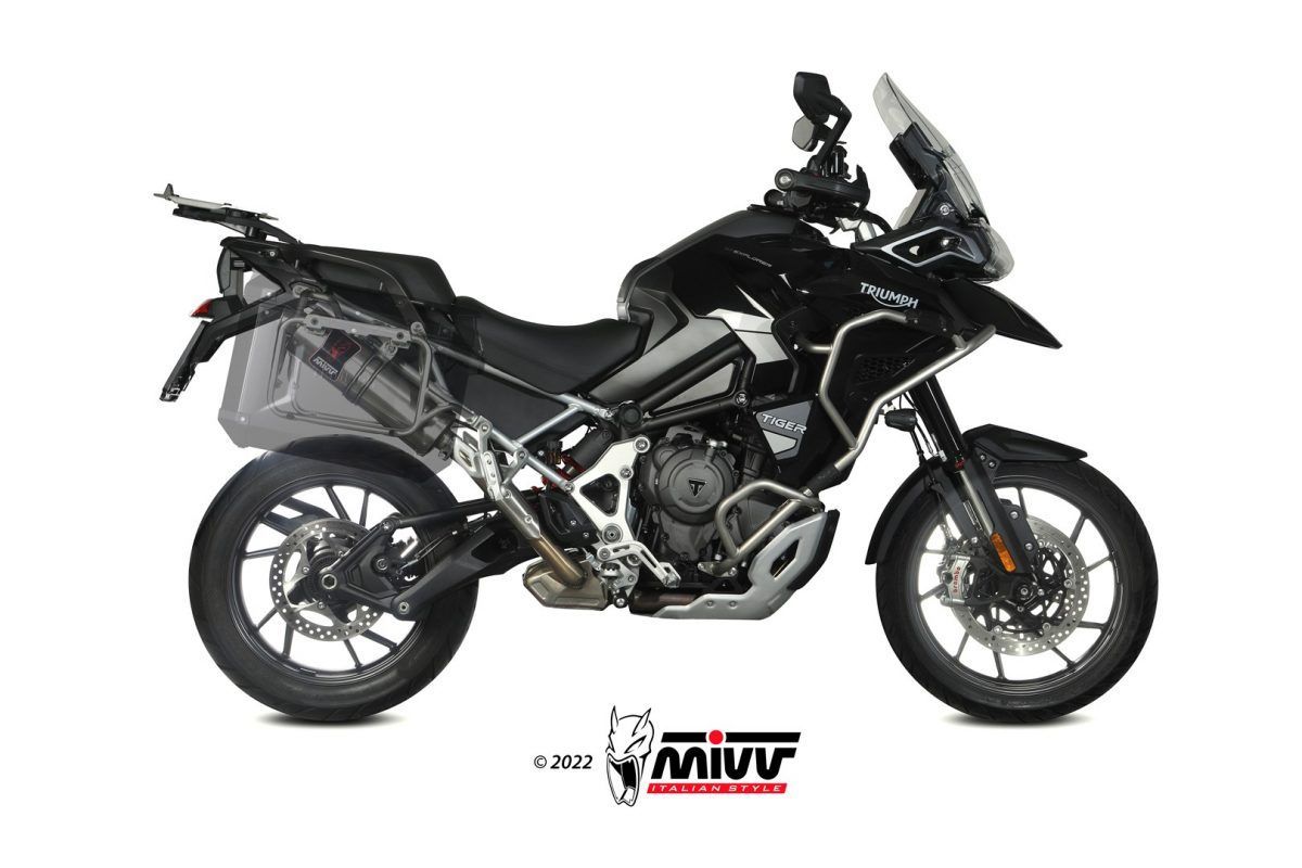 Escape Mivv Dakar inox Triumph Tiger 1200 GT / Rally 2021-24