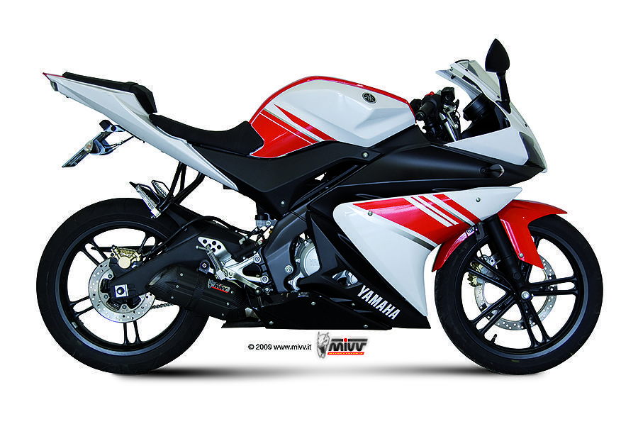 Escape Mivv Full system 1x1 Suono black con tapa carbono Yamaha YZF R125 2008-13