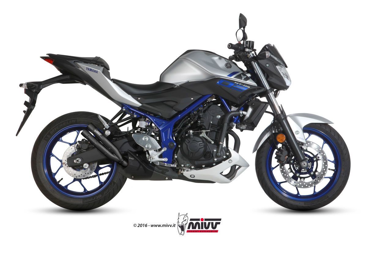Escape Mivv Double Gun black Yamaha MT-03 2016-24
