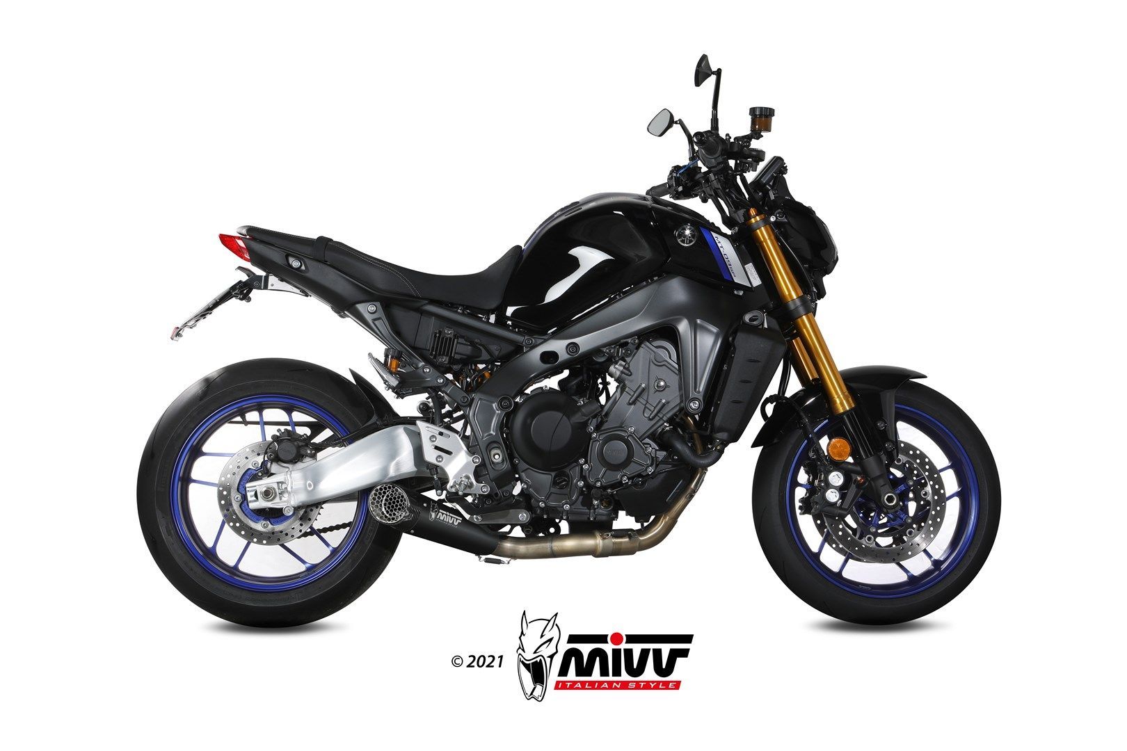 Escape Mivv Full system 3x1 X-M5 black Yamaha MT-09 / SP / FZ-09 2021-23