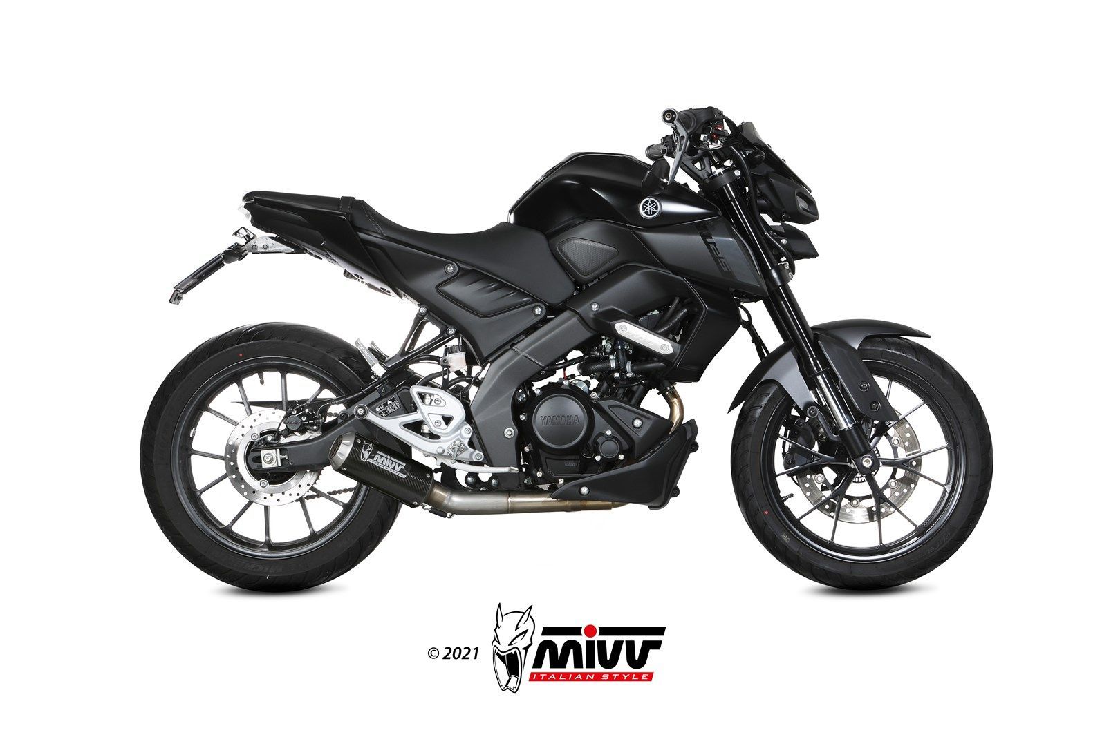 Escape Mivv Full system 1x1 MK3 carbono Yamaha MT-125 2020-24/YZF R125 2019-23