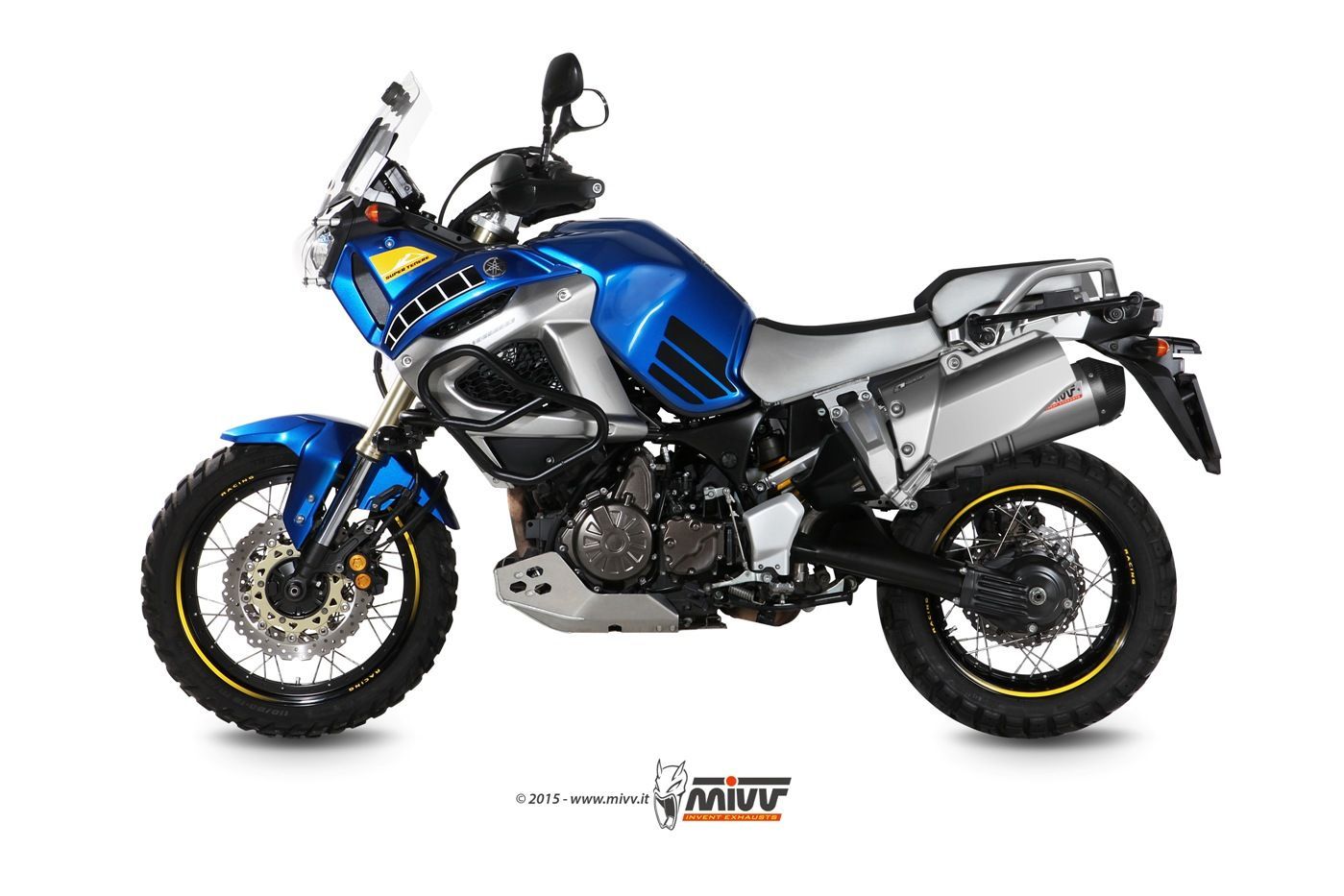 Escape Mivv Oval titan con tapa carbono Yamaha XT 1200 Z Superténéré 2010-20
