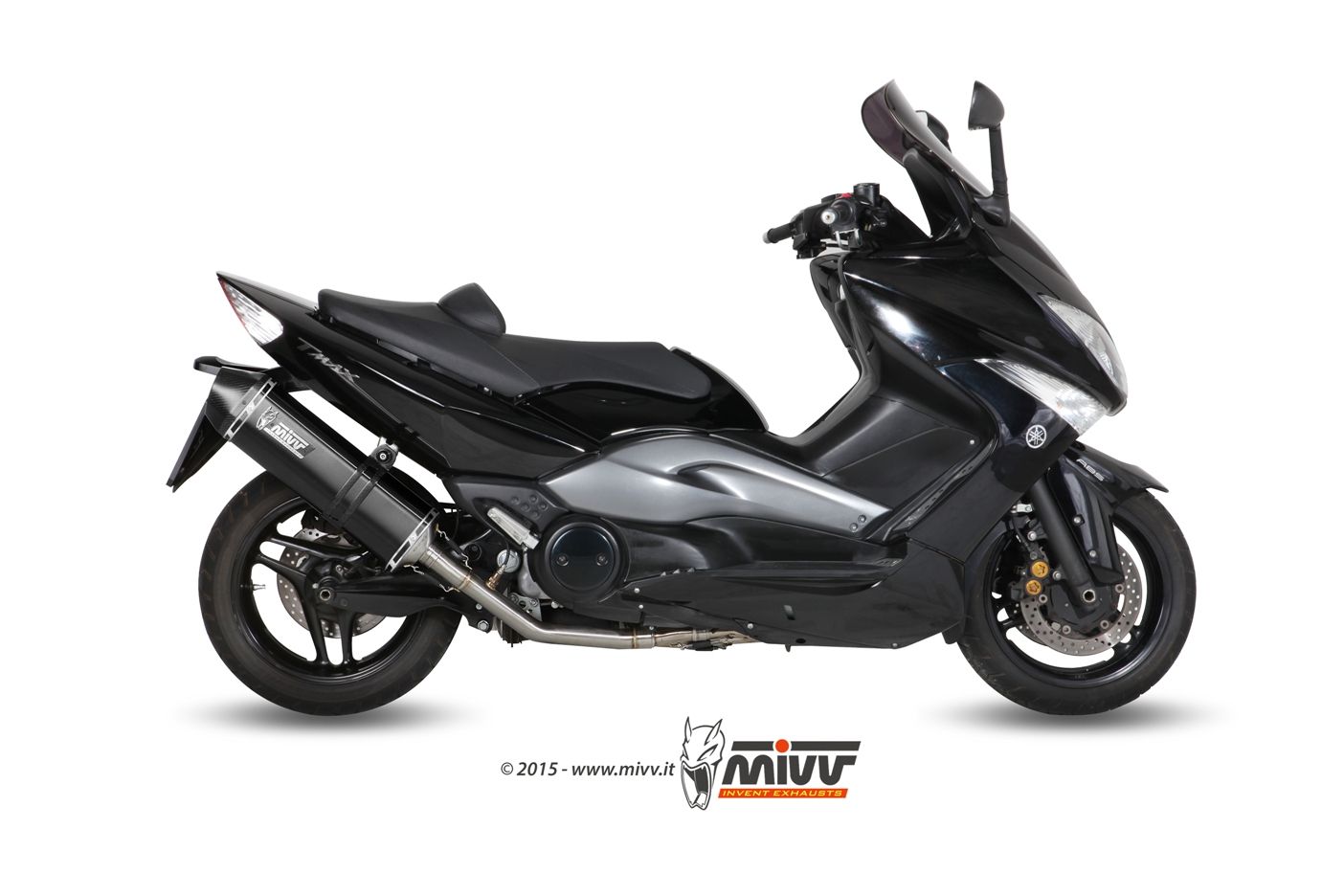 Escape Mivv Full system 2x1 Speed edge black Yamaha T-MAX 500 2008-11