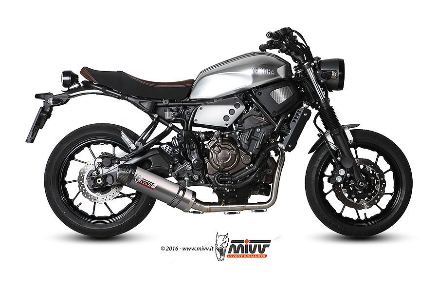 Escape Mivv Full system 2x1 Oval titan con tapa carbono Yamaha XSR 700 2016-22