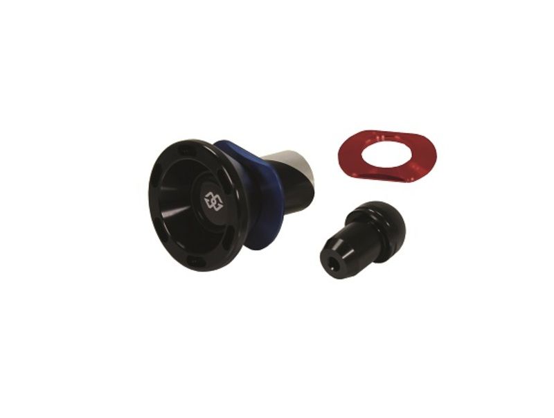 Protectores del eje delantero GILLES, negro / rojo