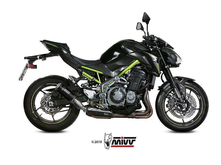Escape Mivv  Mk3 black Kawasaki Z900 A2 (35 KW / 70 KW) 2017-24