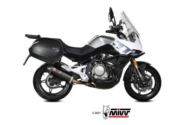 Escape Mivv  Oval black con tapa carbono CF Moto 650MT 2021-24