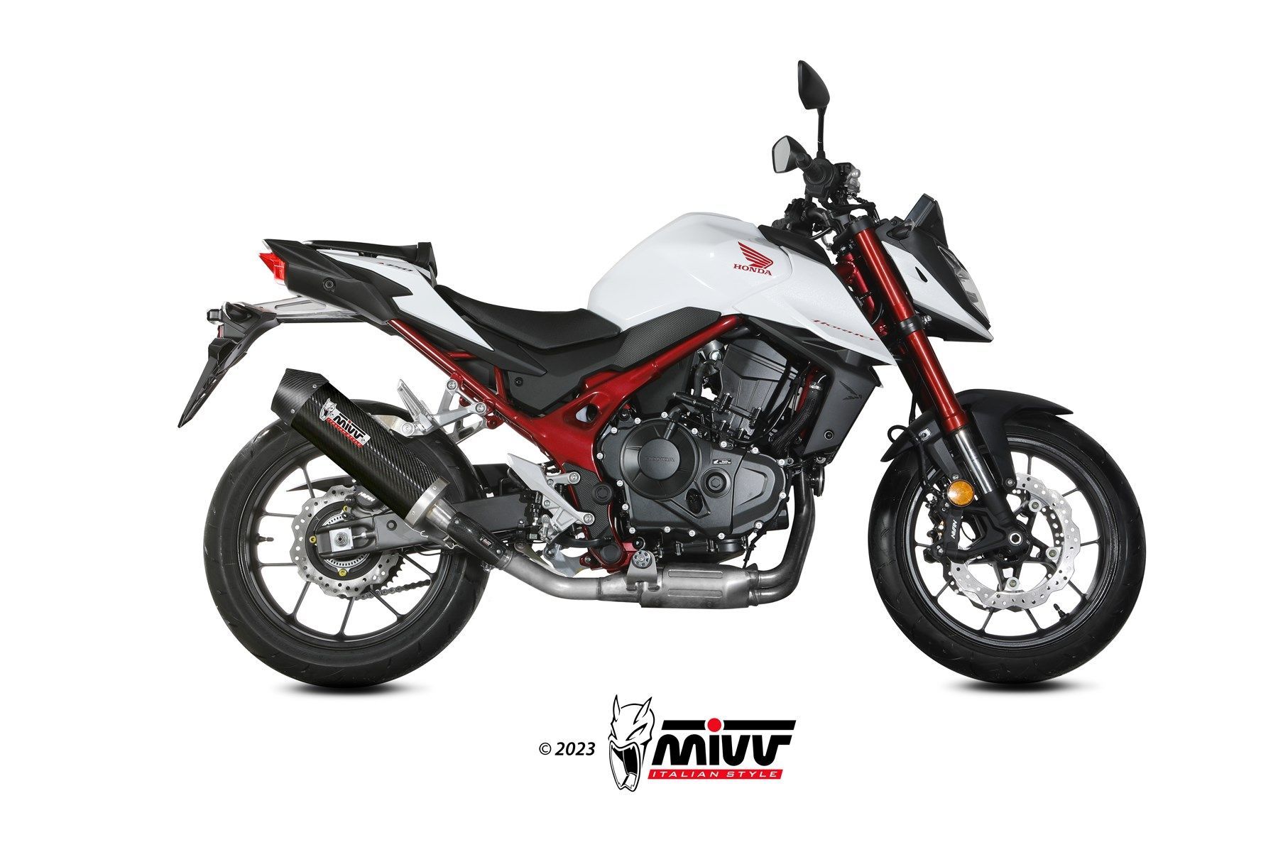 Escape Mivv Oval carbono con tapa carbono Honda CB750 Hornet 2023-24
