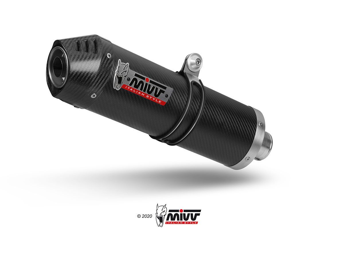 Escape Mivv  Oval carbono con tapa carbono BMW F 700 GS 2012-17