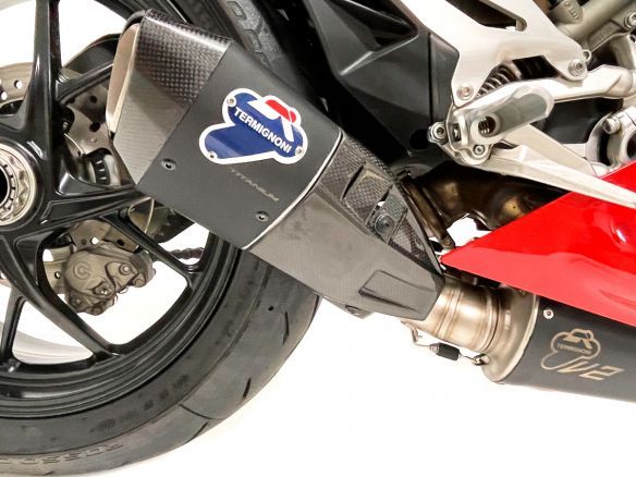 Termignoni Silencioso Lateral + UpMap Titanio Negro Ducati PANIGALE V2 / Street Fighter V2 2021-24