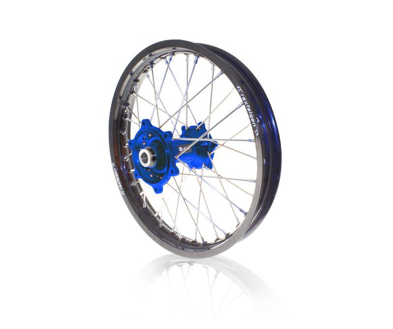 ART MX Complete Front + Rear Wheel 21x1,60/19x2,15 Black Rim/Blue Hub Yamaha