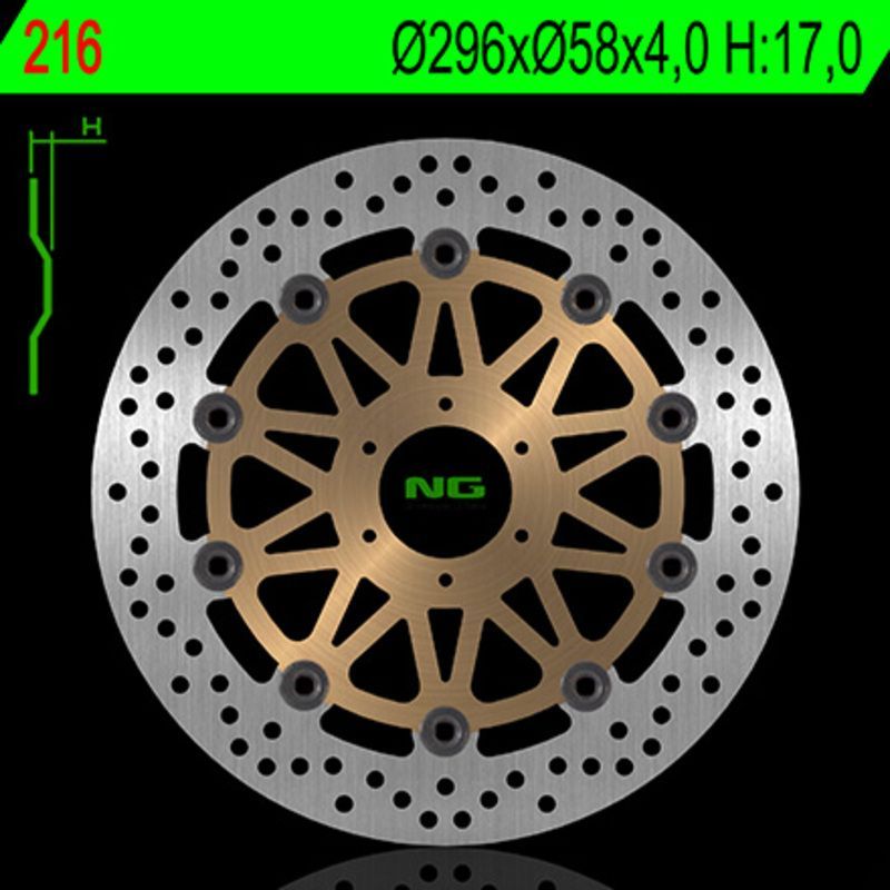 Disco de freno NG BRAKES redondo flotante