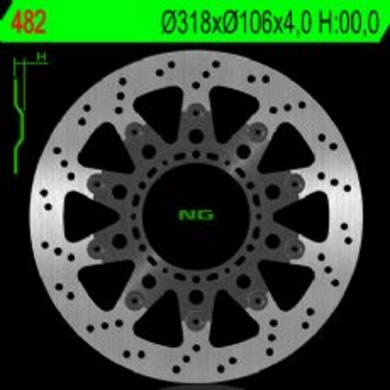 Disco de freno NG BRAKES redondo flotante