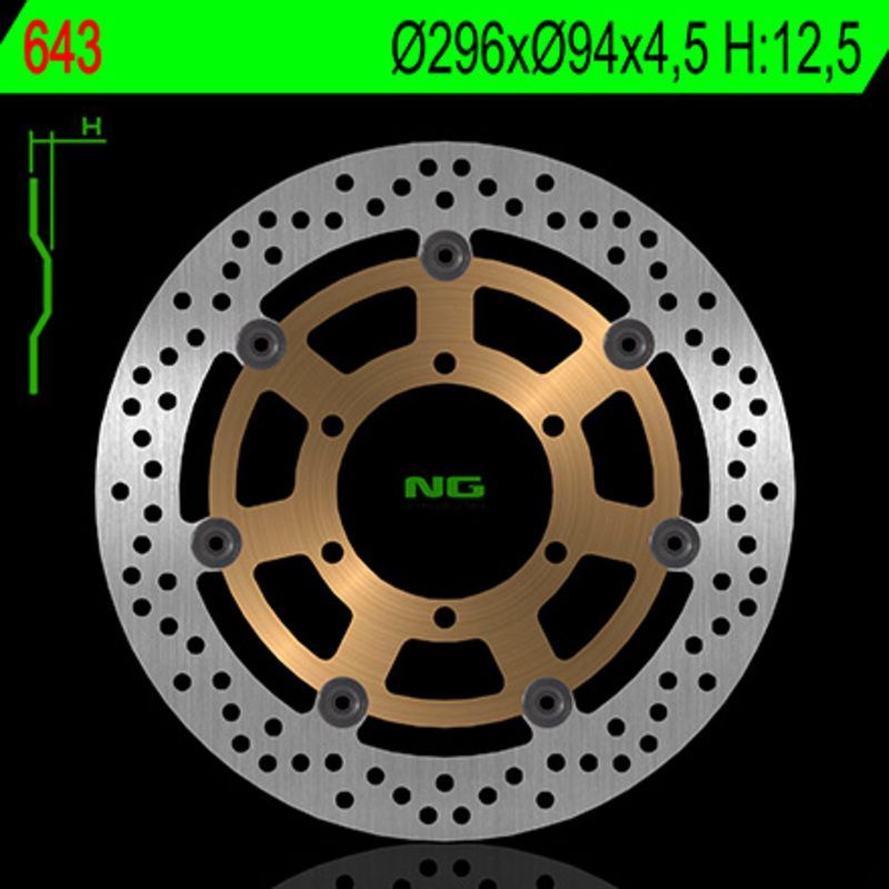 Disco de freno NG BRAKES redondo flotante
