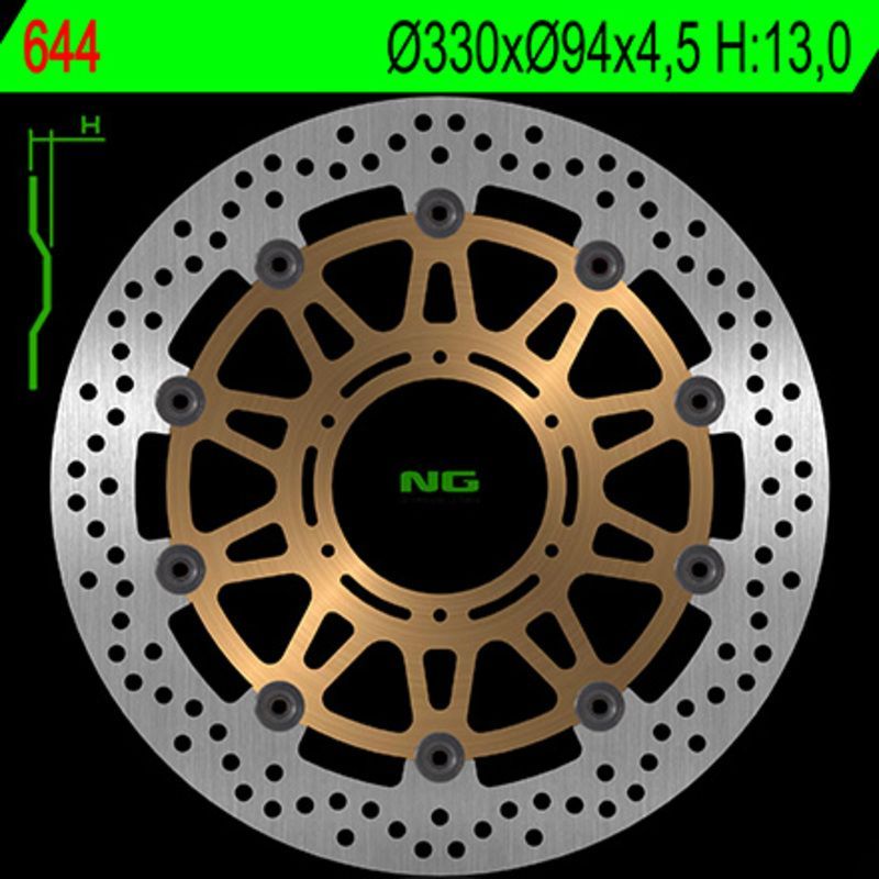 Disco de freno NG BRAKES redondo flotante