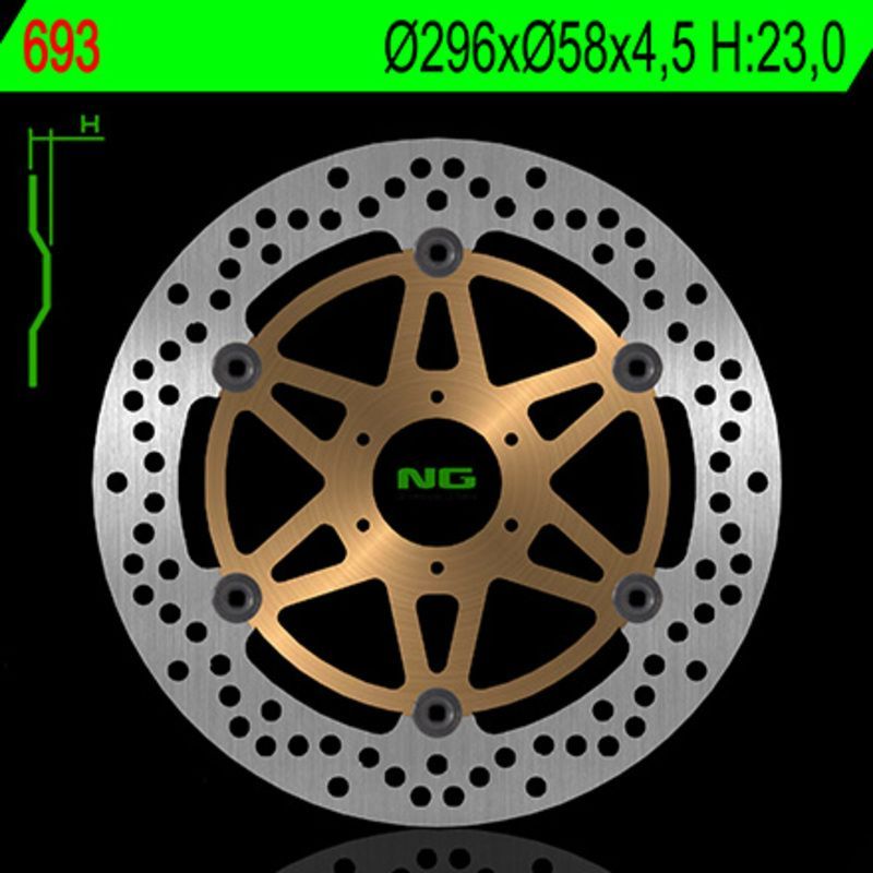 Disco de freno NG BRAKES redondo flotante