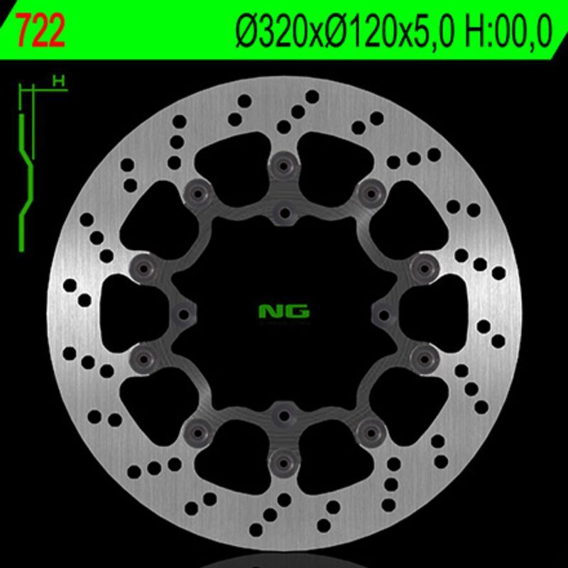 Disco de freno NG BRAKES redondo flotante