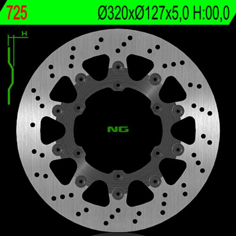 Disco de freno NG BRAKES redondo flotante
