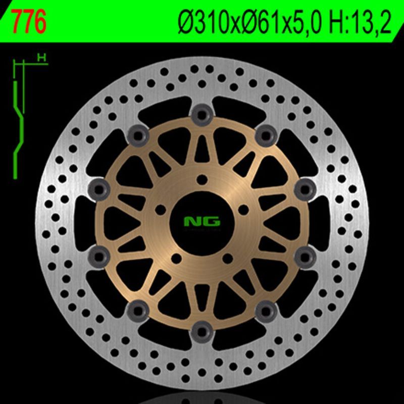 Disco de freno NG BRAKES redondo flotante