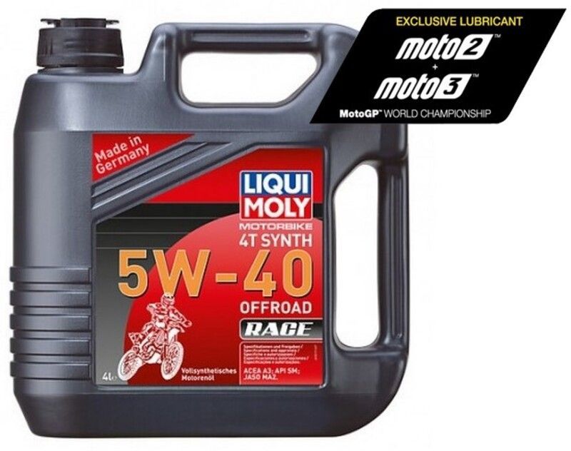 Garrafa de 4L aceite Liqui Moly 100% sintético 4T Synth 5W-40 Off road Race 3019