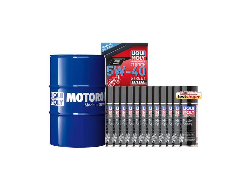 Pack bidón de aceite 205L LIQUI MOLY - 5W40 100% Sintético + 12 Multiusos 200ml