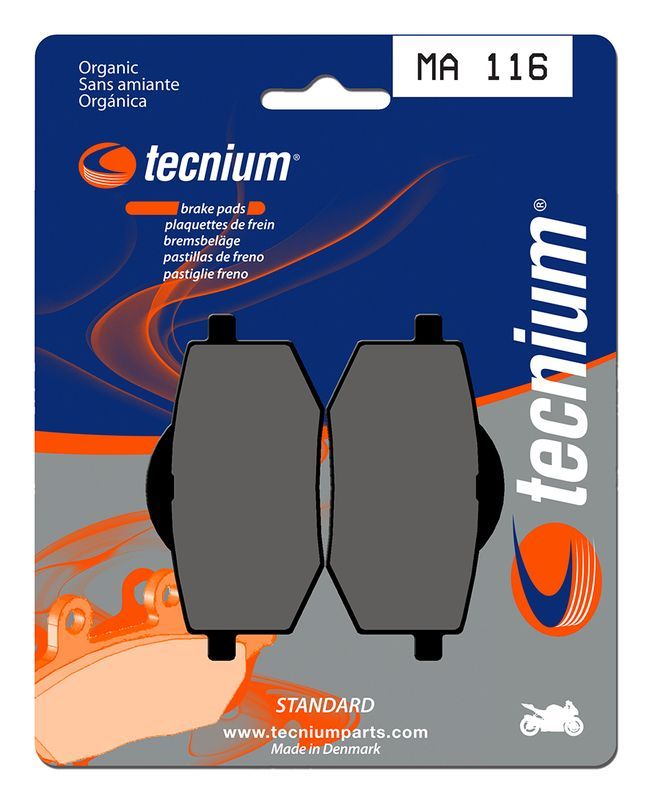 Pastillas de freno Tecnium MA116 Orgánicas