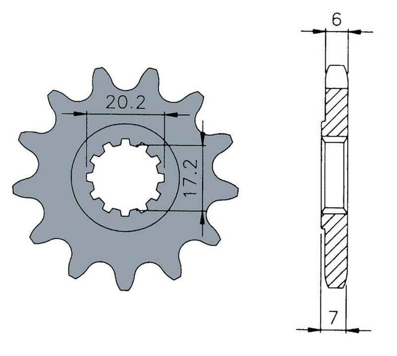 Piñón TECNIUM acero estándar 1120 - 420 - Motor Minarelli AM6