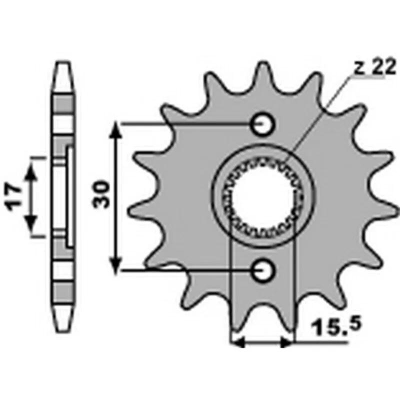 Piñón PBR acero estándar 332M - 428