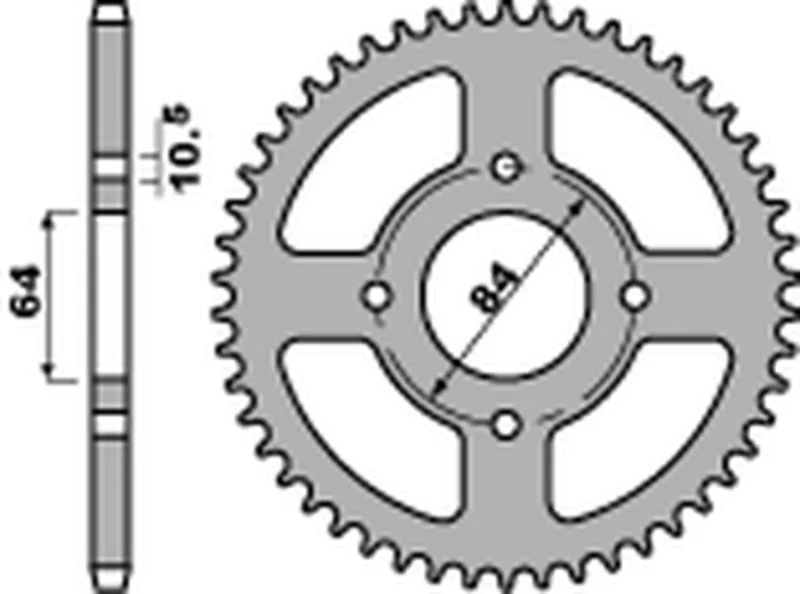 Corona PBR acero C45 estándar 4302 - 520