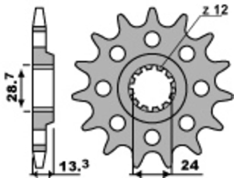 Piñón PBR acero estándar 522 - 630