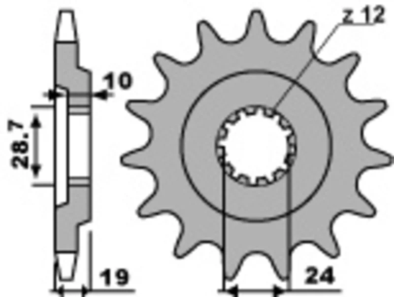 Piñón PBR acero estándar 532 - 530