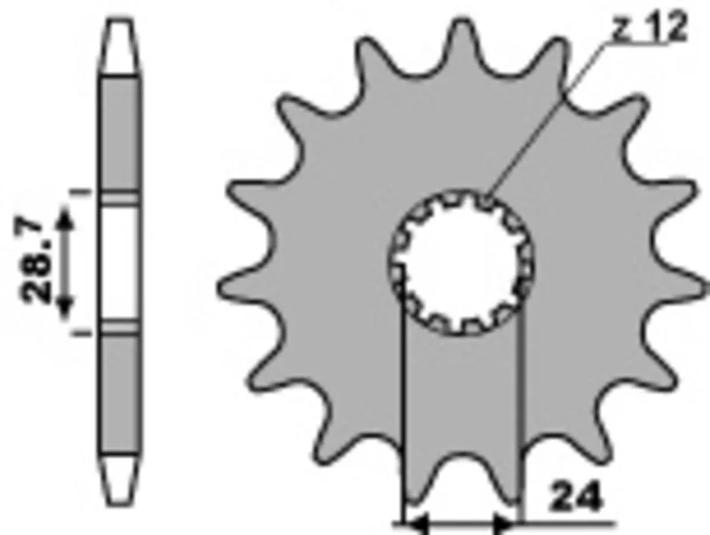 Piñón PBR acero estándar 526 - 530