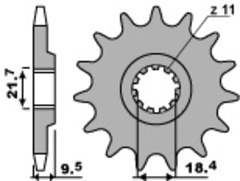 Piñón PBR acero estándar 334 - 520