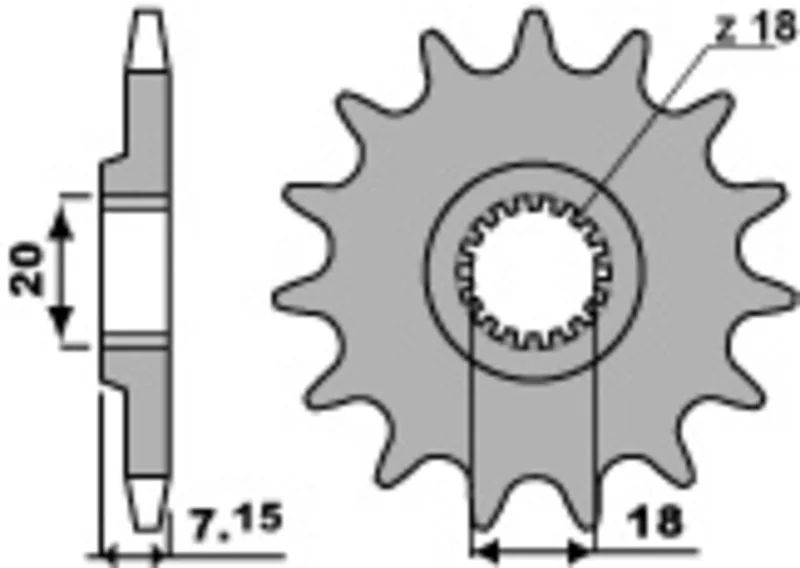 Piñón PBR acero estándar 432 - 520