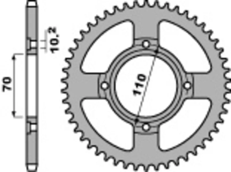 Corona PBR acero C45 estándar 248 - 520