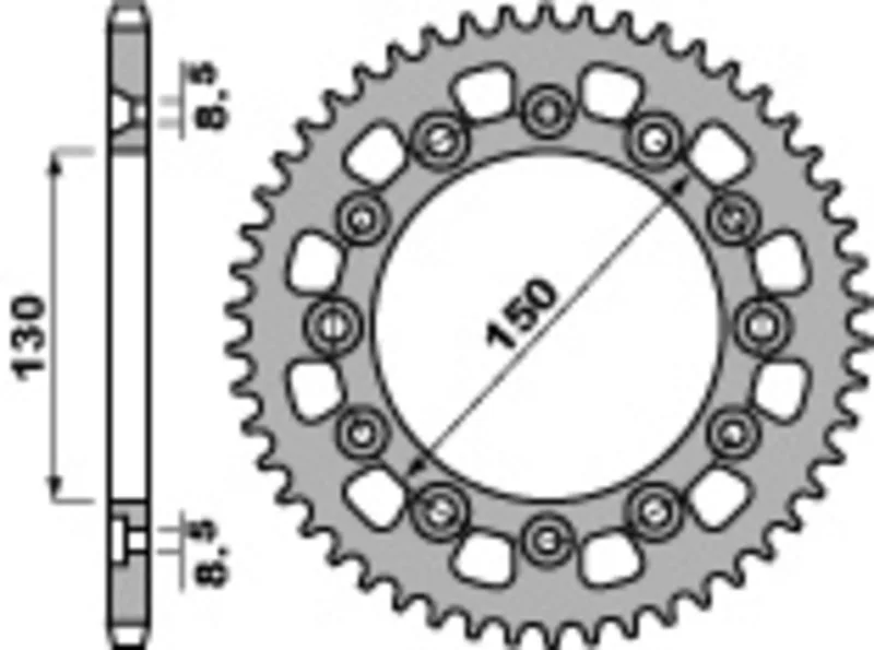 Corona PBR acero C45 estándar 4308 - 520