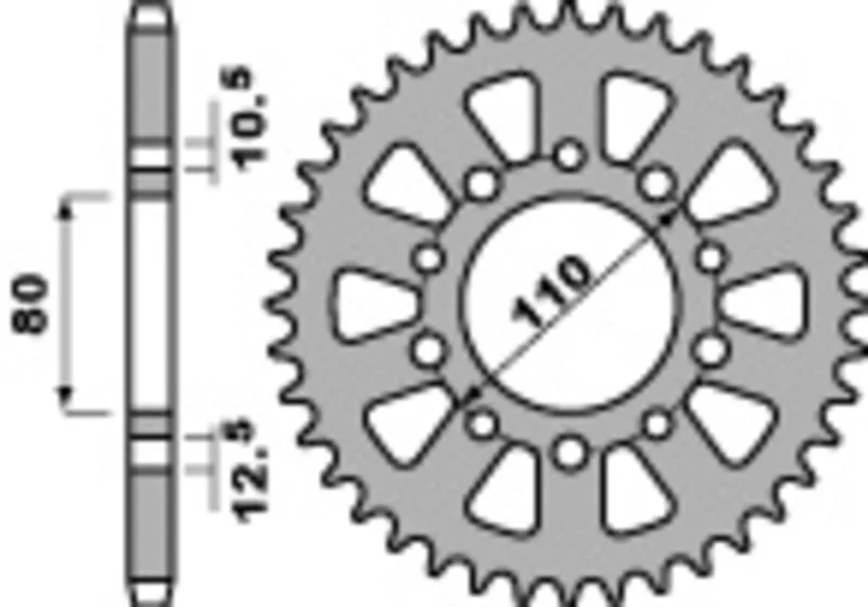Corona PBR acero C45 estándar 334 - 530